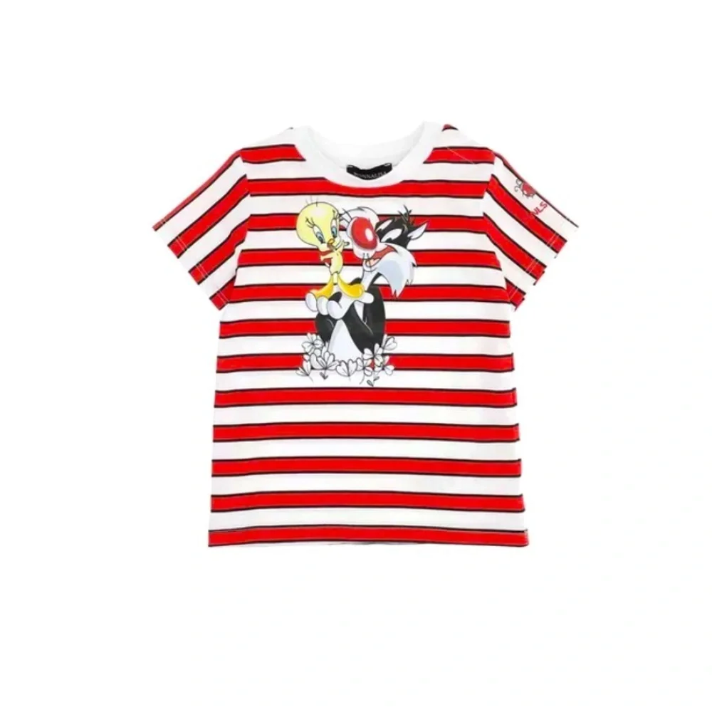 Monnalisa Striped Sylvester And Tweety T-Shirt